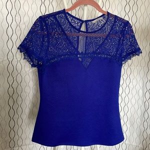 LG Blue Lace H&M Top in EUC